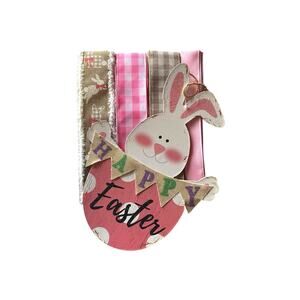 Easter Bunny Welcome Sign Wreath Kit, Happy Easter Bunny Sign, Wreath Supplies